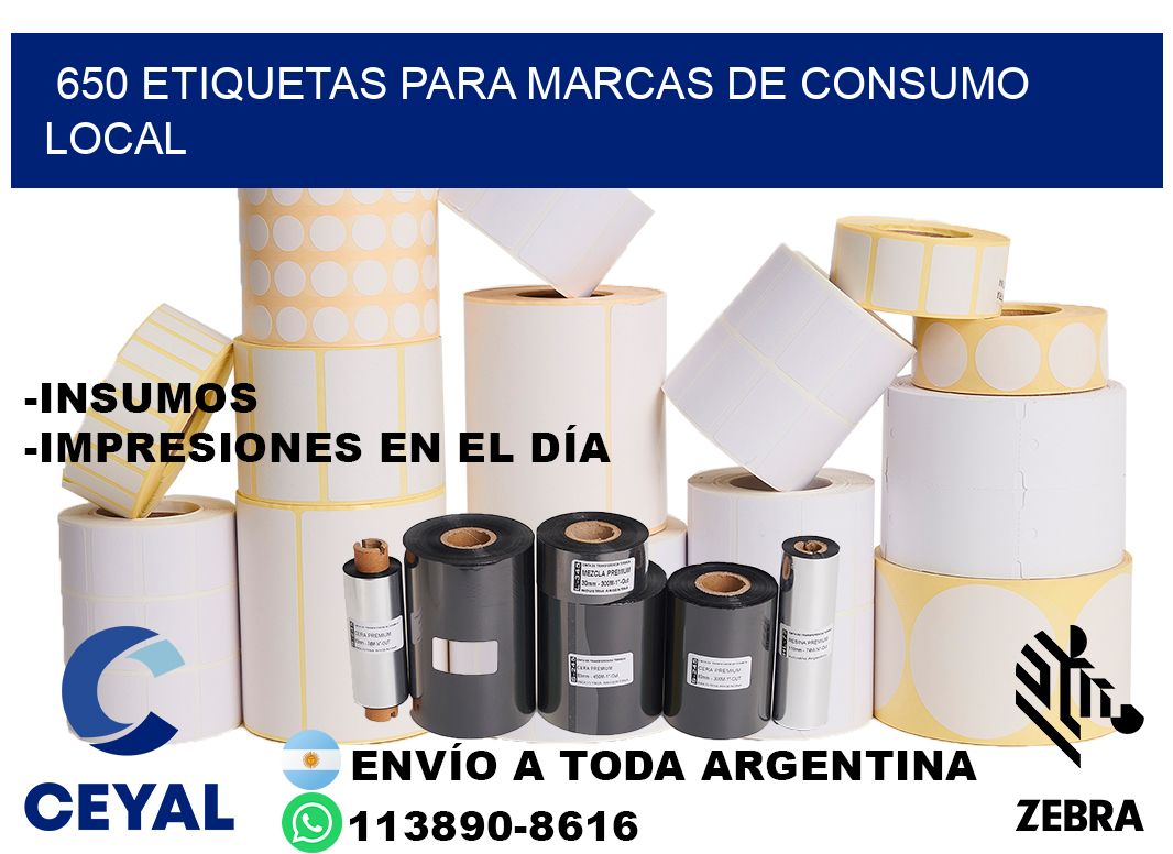 650 Etiquetas para marcas de consumo local