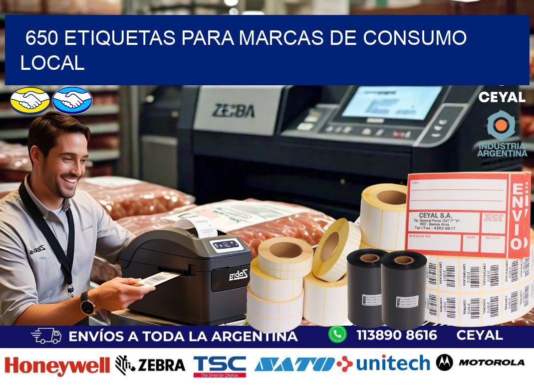 650 Etiquetas para marcas de consumo local