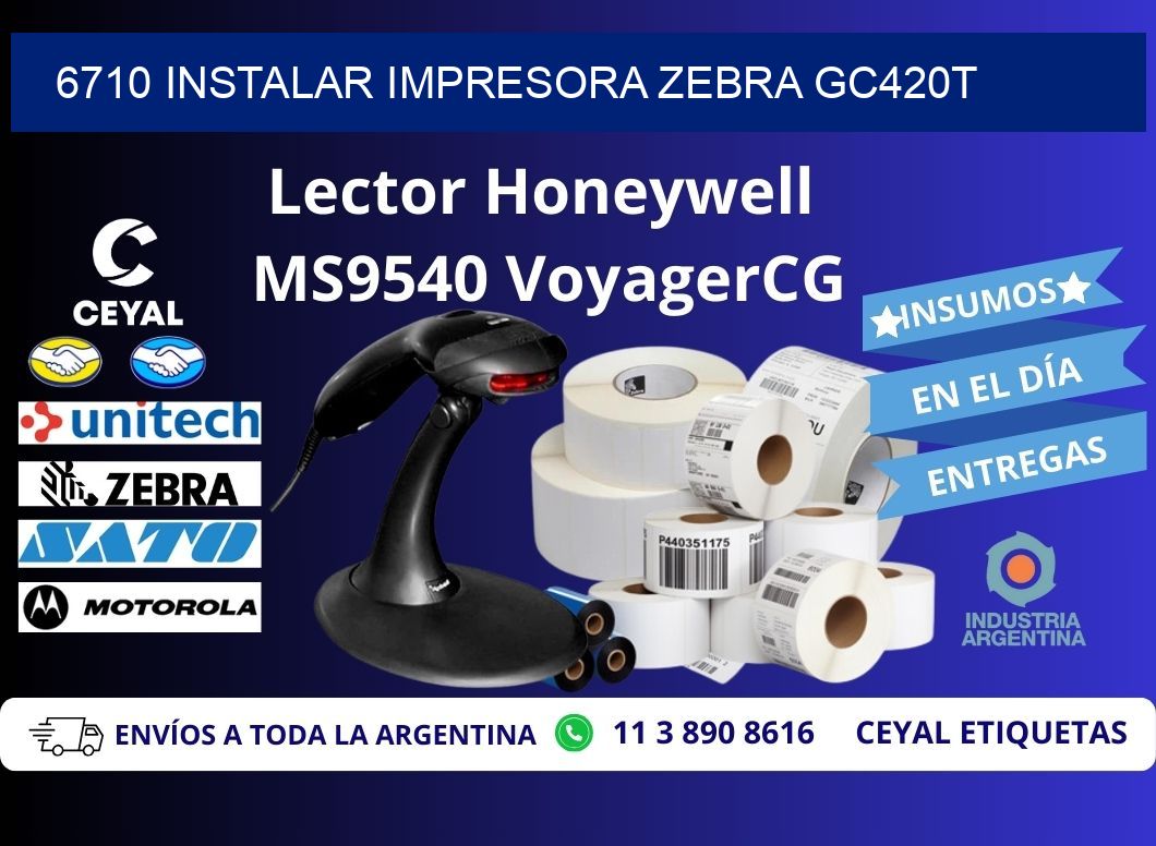 6710 Instalar impresora Zebra GC420t