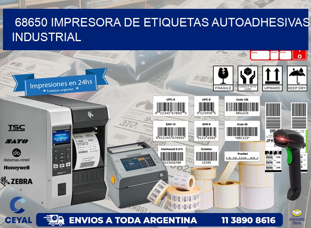68650 Impresora de etiquetas autoadhesivas industrial