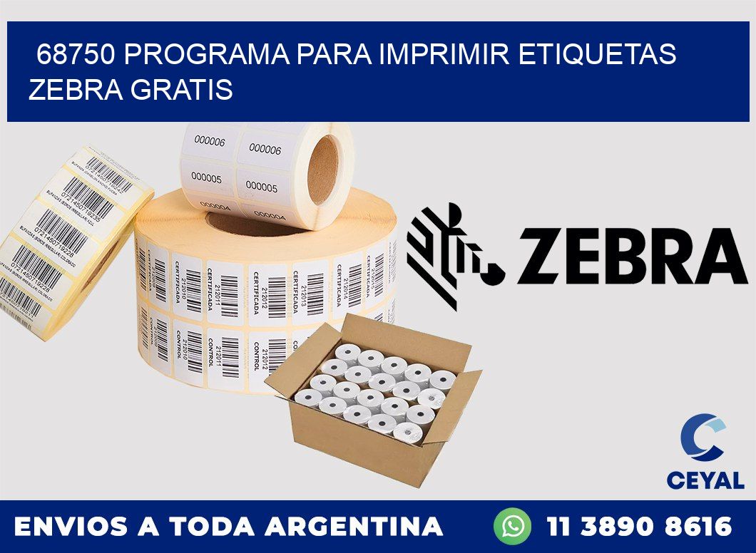 68750 Programa para imprimir etiquetas Zebra gratis