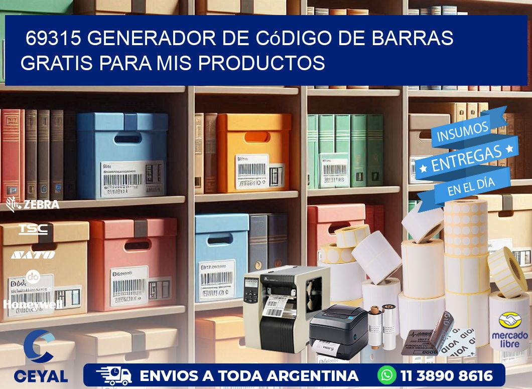 69315 Generador de código de barras gratis para mis productos
