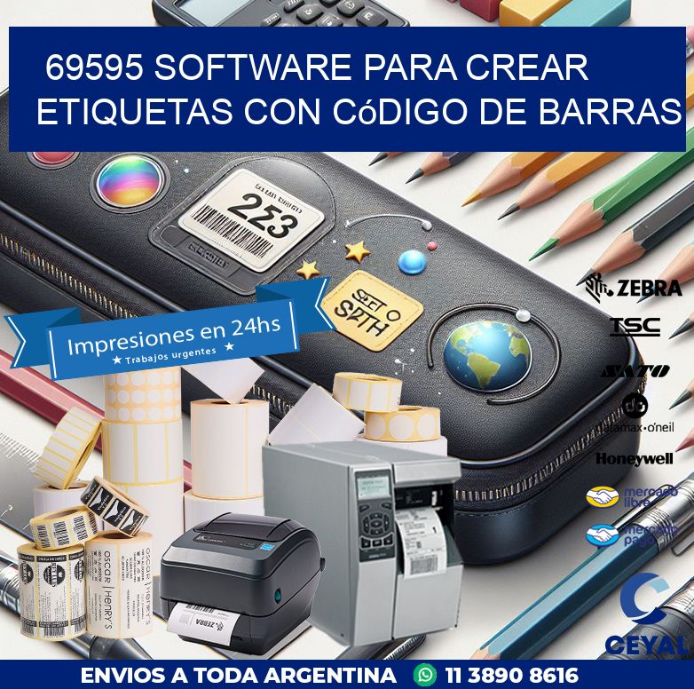 69595 Software para crear etiquetas con código de barras