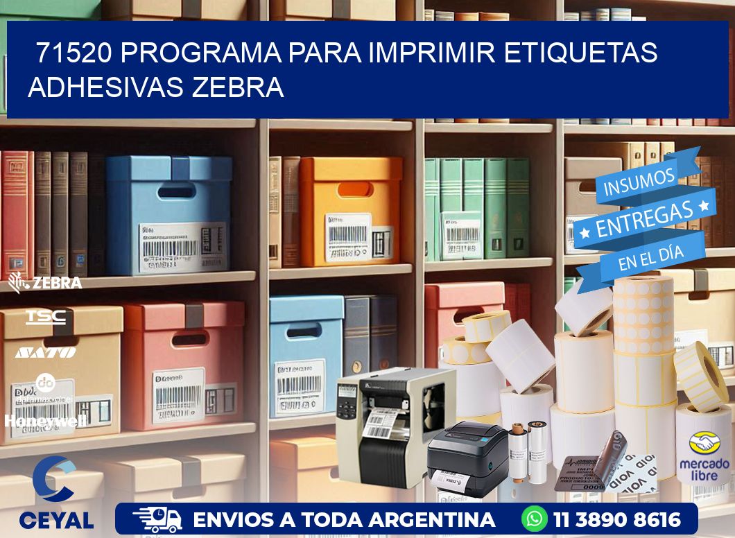 71520 Programa para imprimir etiquetas adhesivas zebra