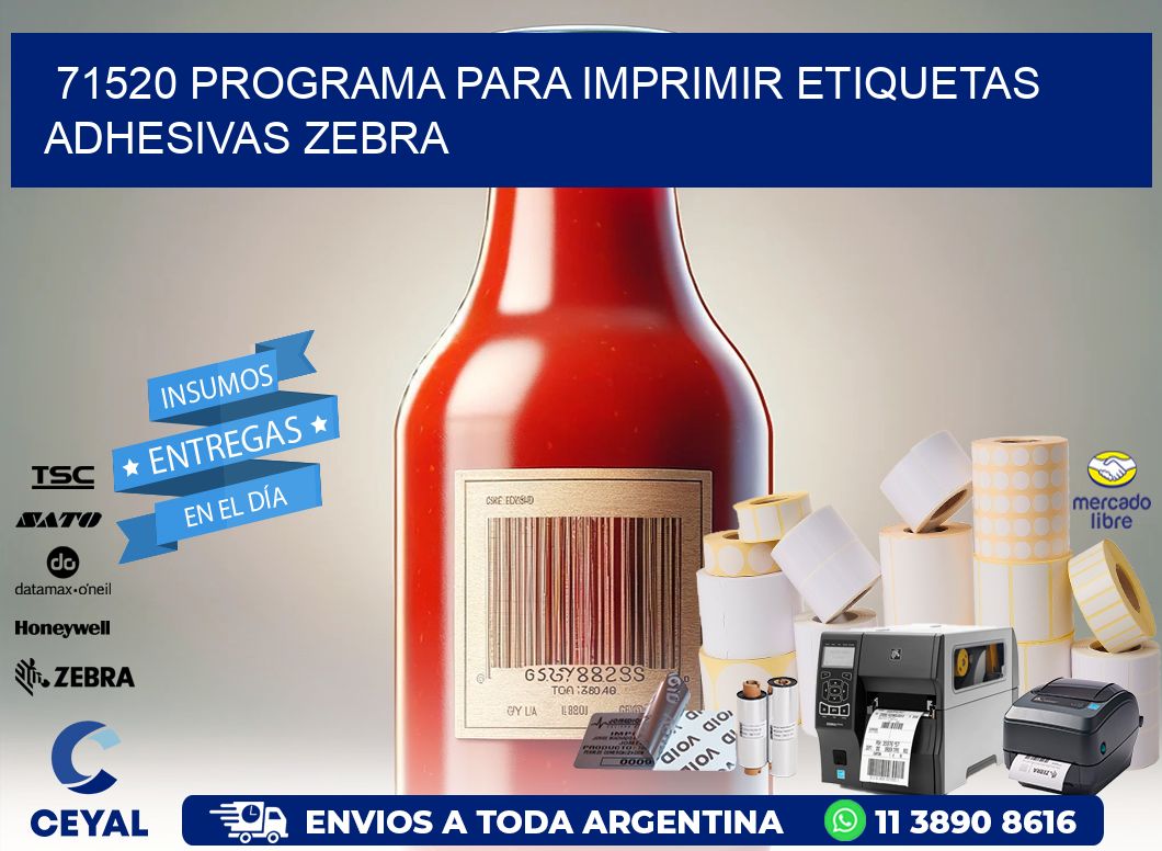 71520 Programa para imprimir etiquetas adhesivas zebra
