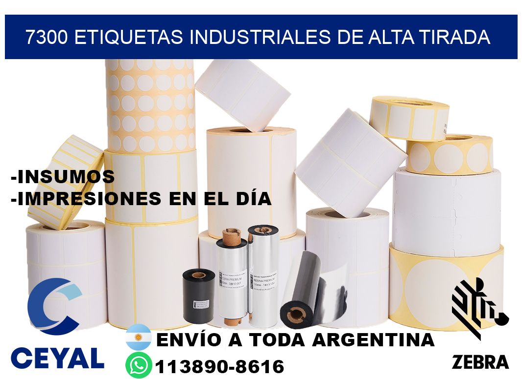 7300 Etiquetas industriales de alta tirada