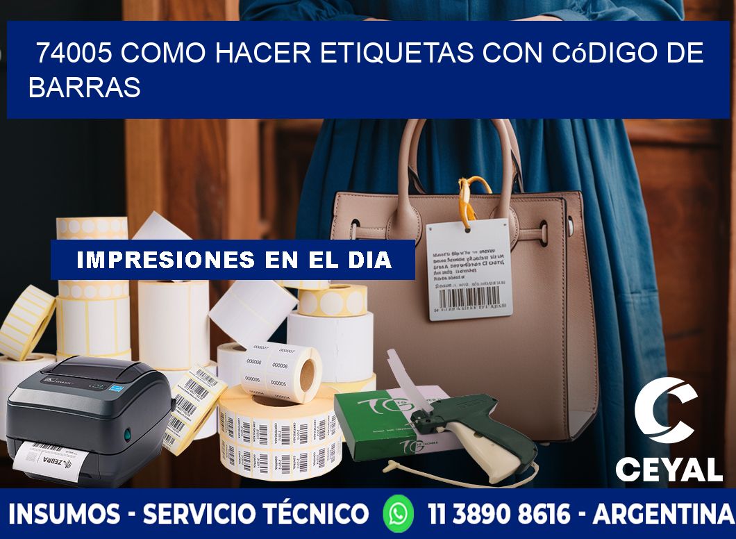74005 Como hacer etiquetas con código de barras