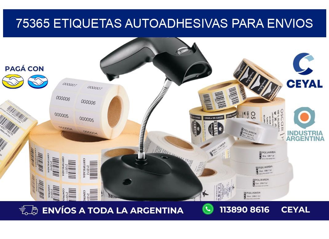 75365 etiquetas autoadhesivas para envios