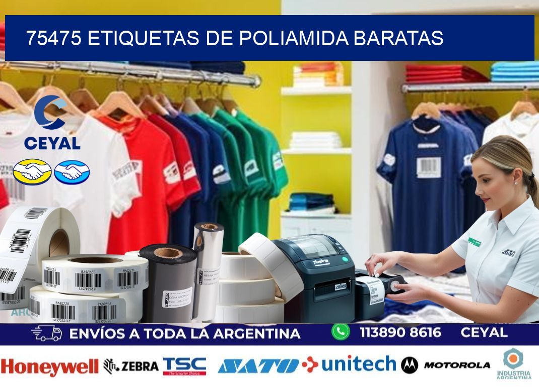 75475 etiquetas de poliamida baratas