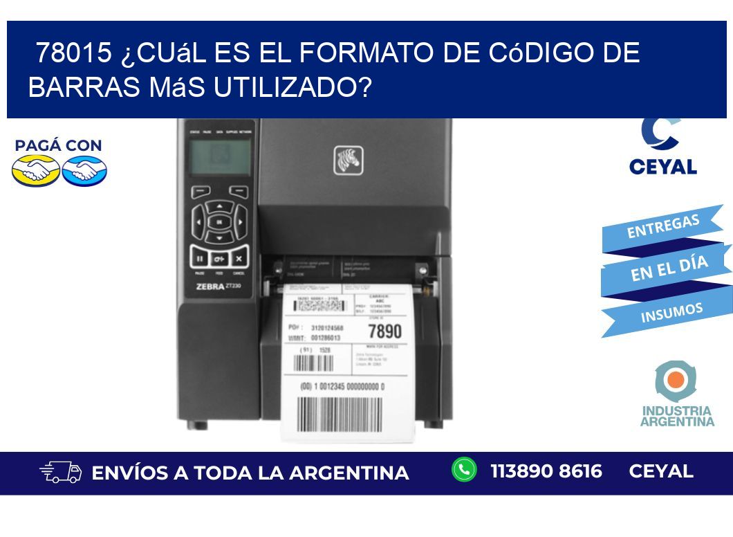78015 ¿Cuál es el formato de código de barras más utilizado?