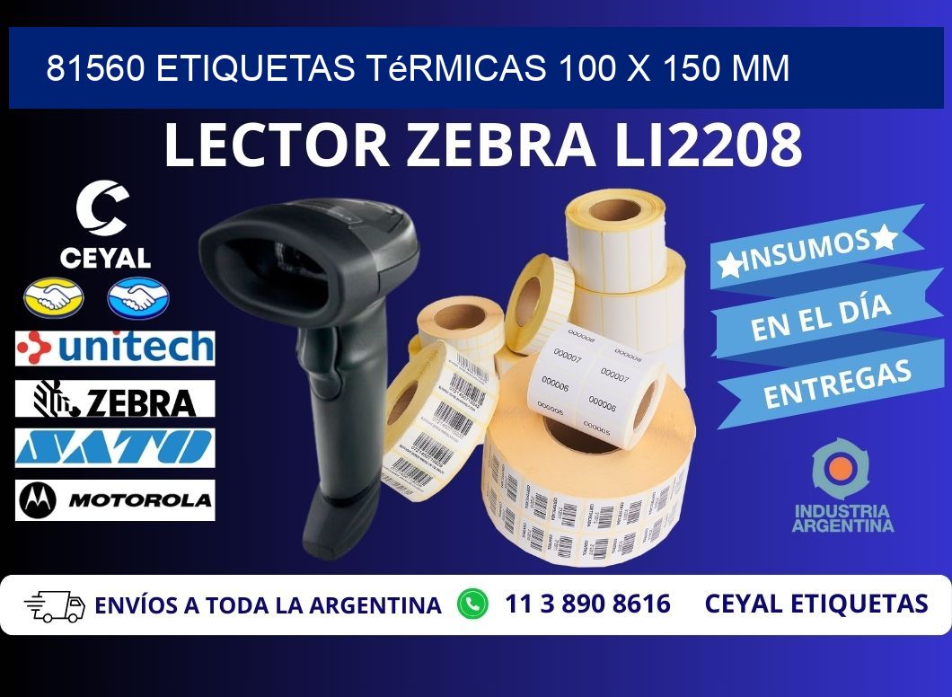 81560 Etiquetas Térmicas 100 X 150 Mm