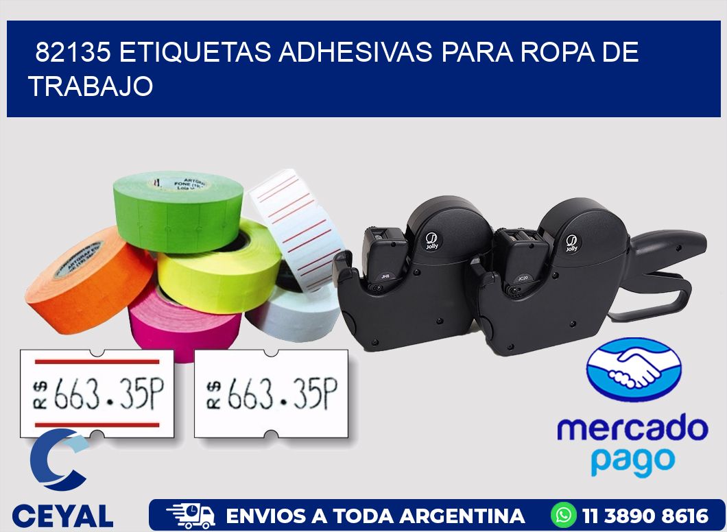 82135 Etiquetas adhesivas para ropa de trabajo
