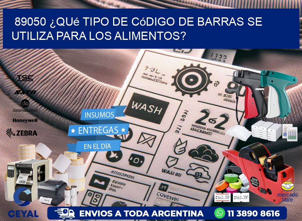 89050 ¿Qué tipo de código de barras se utiliza para los alimentos?