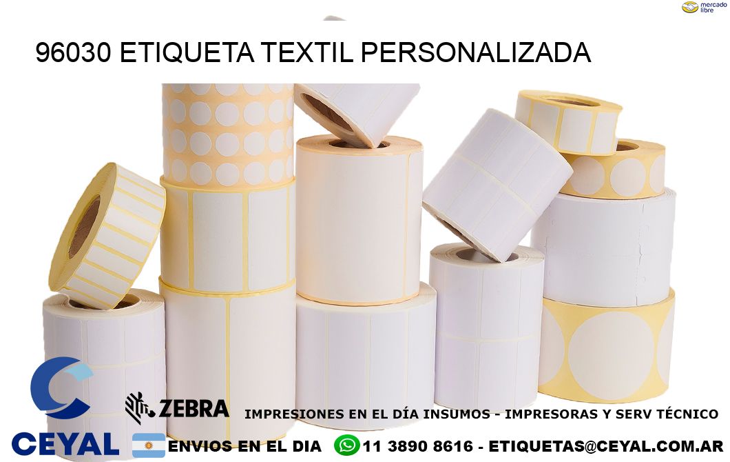 96030 Etiqueta textil personalizada