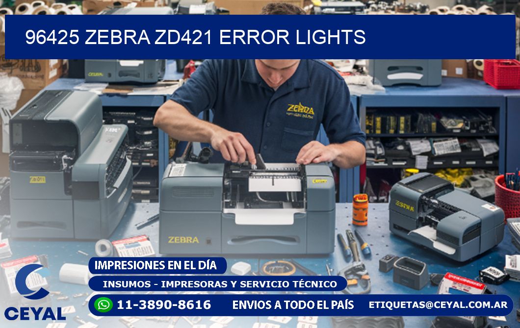 96425 Zebra ZD421 error lights