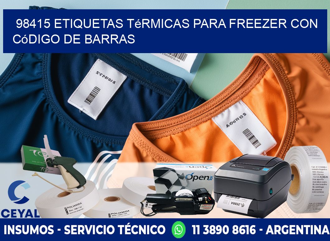 98415 etiquetas térmicas para freezer con código de barras