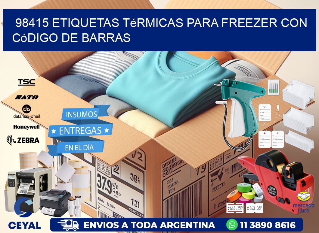 98415 etiquetas térmicas para freezer con código de barras