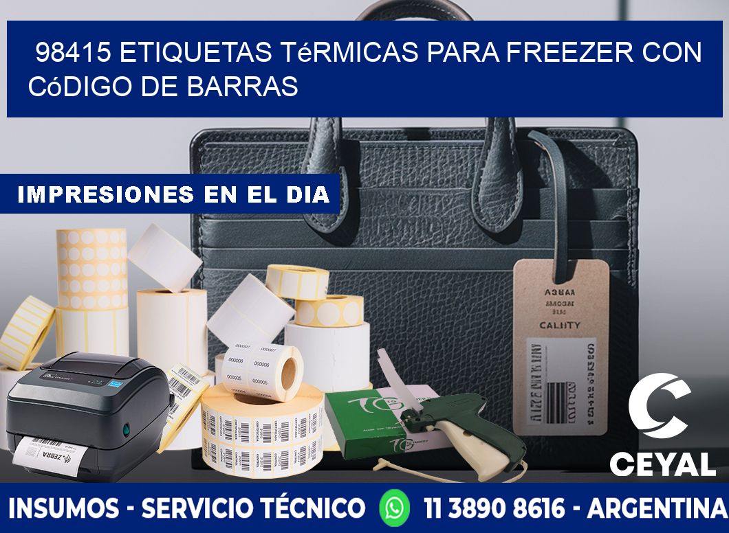98415 etiquetas térmicas para freezer con código de barras
