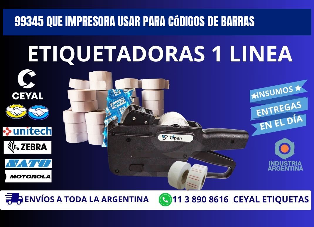 99345 Que impresora usar para códigos de barras