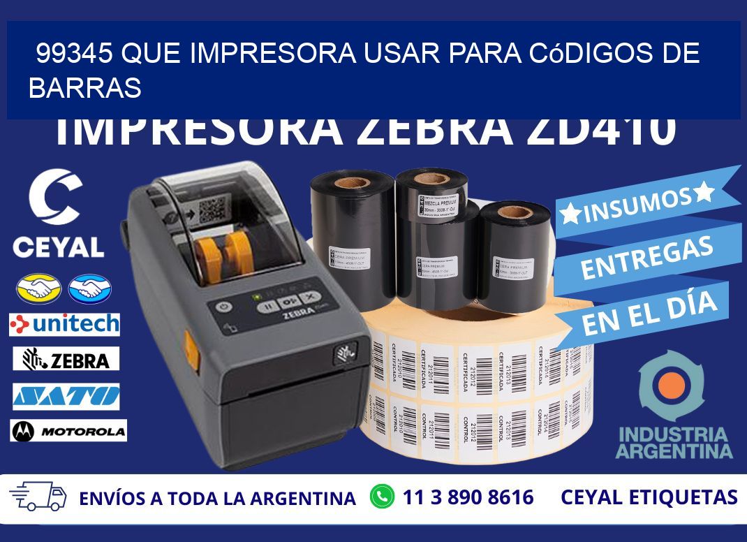99345 Que impresora usar para códigos de barras