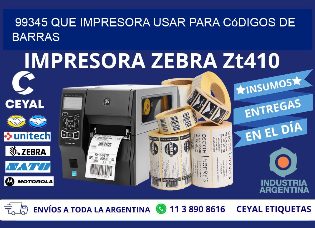 99345 Que impresora usar para códigos de barras