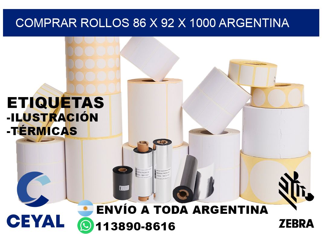 Comprar Rollos 86 x 92 x 1000 argentina