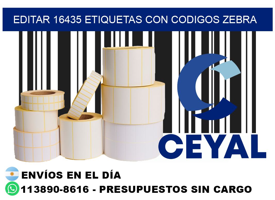EDITAR 16435 ETIQUETAS CON CODIGOS ZEBRA