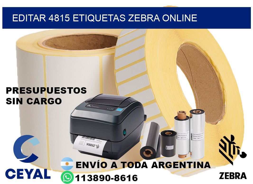 EDITAR 4815 ETIQUETAS ZEBRA ONLINE
