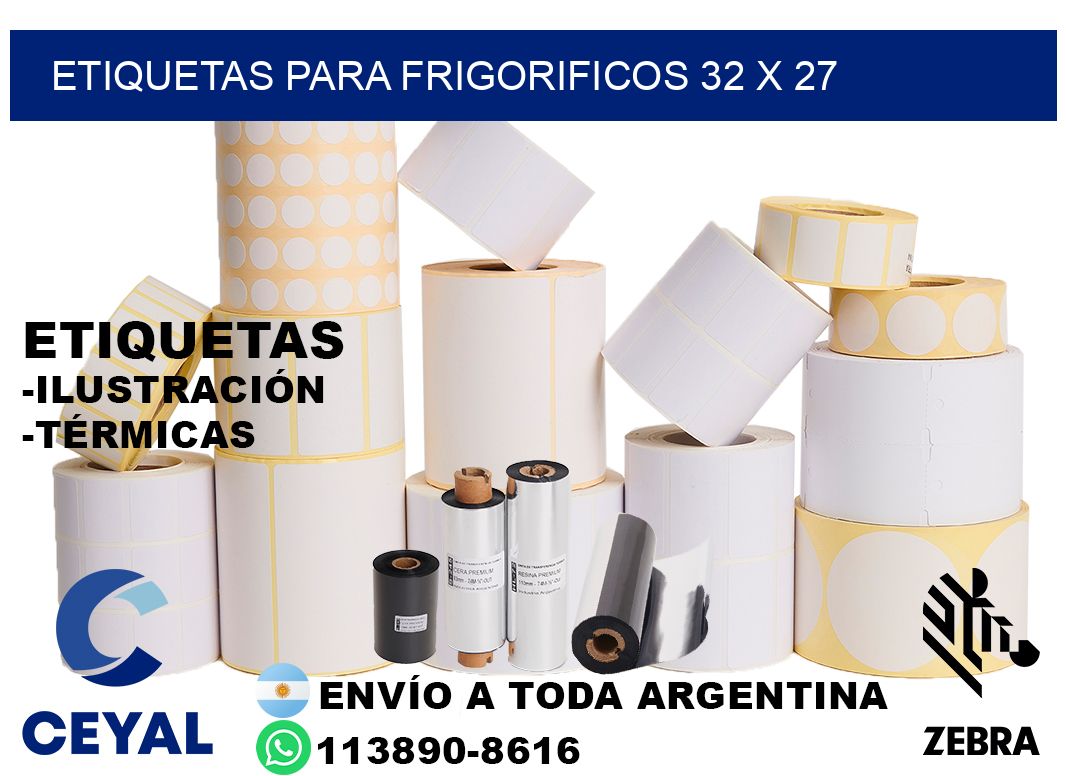 ETIQUETAS PARA FRIGORIFICOS 32 x 27