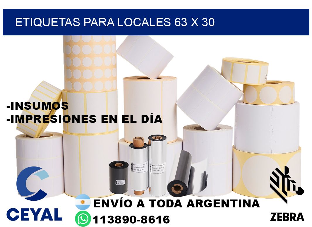 ETIQUETAS PARA LOCALES 63 x 30
