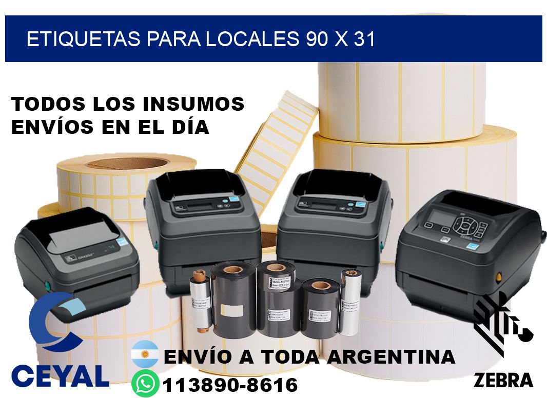 ETIQUETAS PARA LOCALES 90 x 31