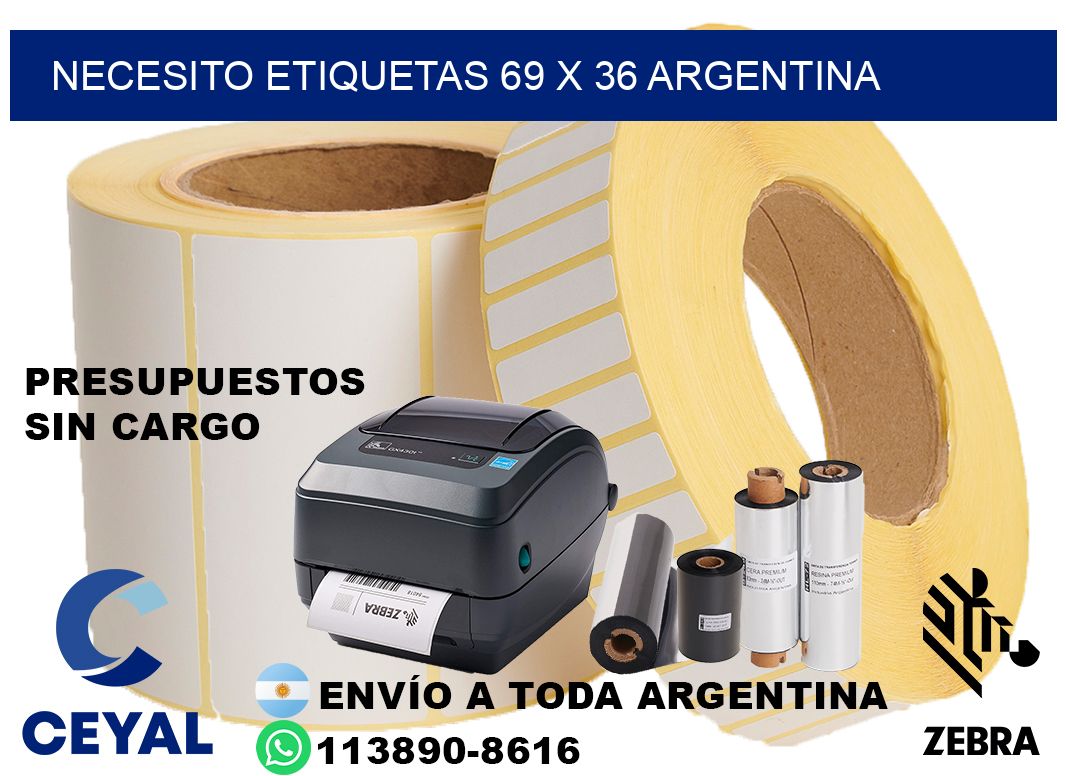 Necesito etiquetas 69 x 36 argentina