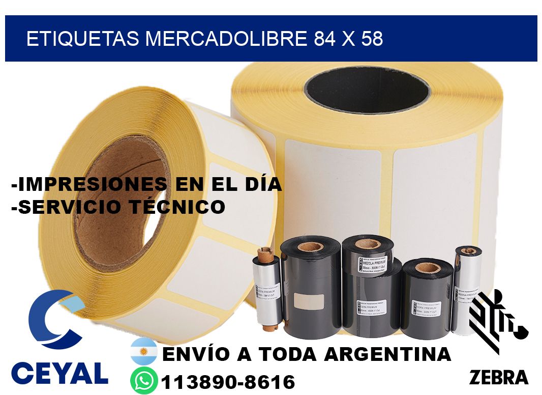 etiquetas mercadolibre 84 x 58