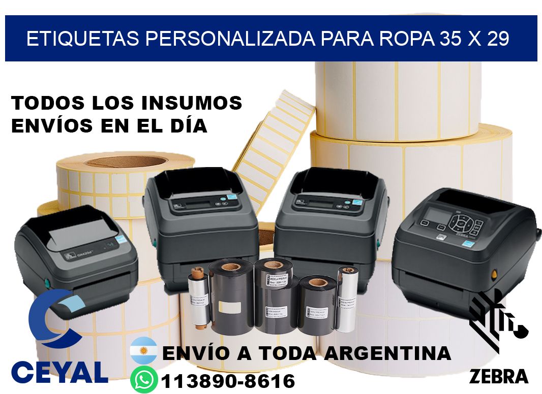 etiquetas personalizada para ropa 35 x 29