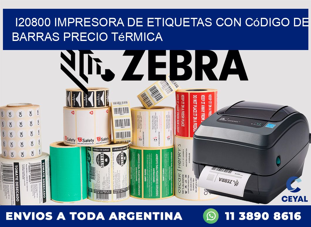 i20800 impresora de etiquetas con código de barras precio térmica