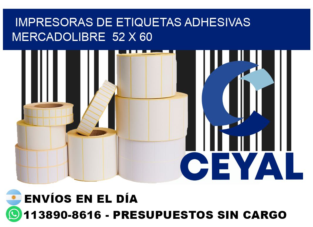 impresoras de etiquetas adhesivas mercadolibre  52 x 60