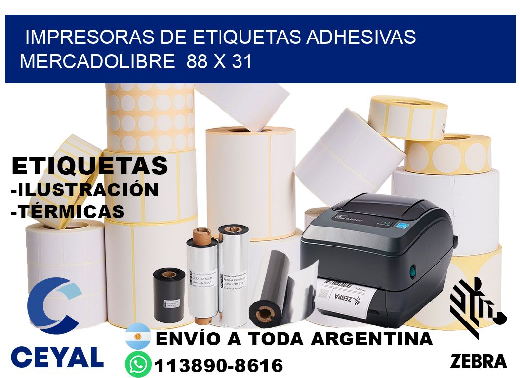 impresoras de etiquetas adhesivas mercadolibre  88 x 31