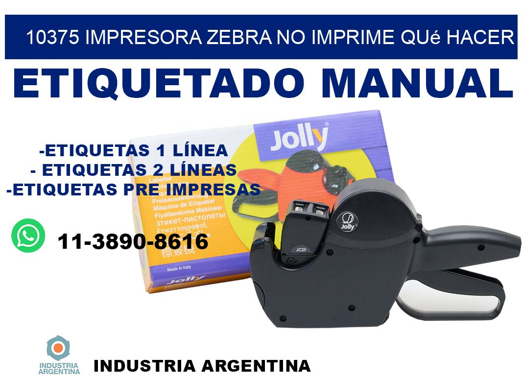 10375 impresora zebra no imprime qué hacer