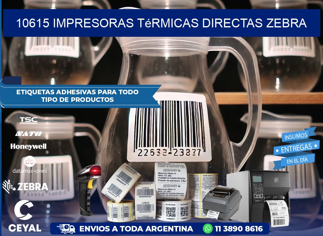 10615 impresoras térmicas directas zebra