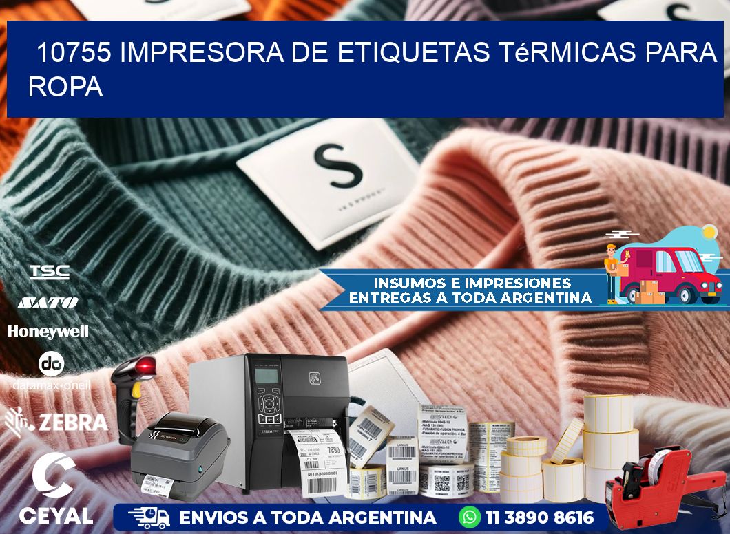 10755 impresora de etiquetas térmicas para ropa
