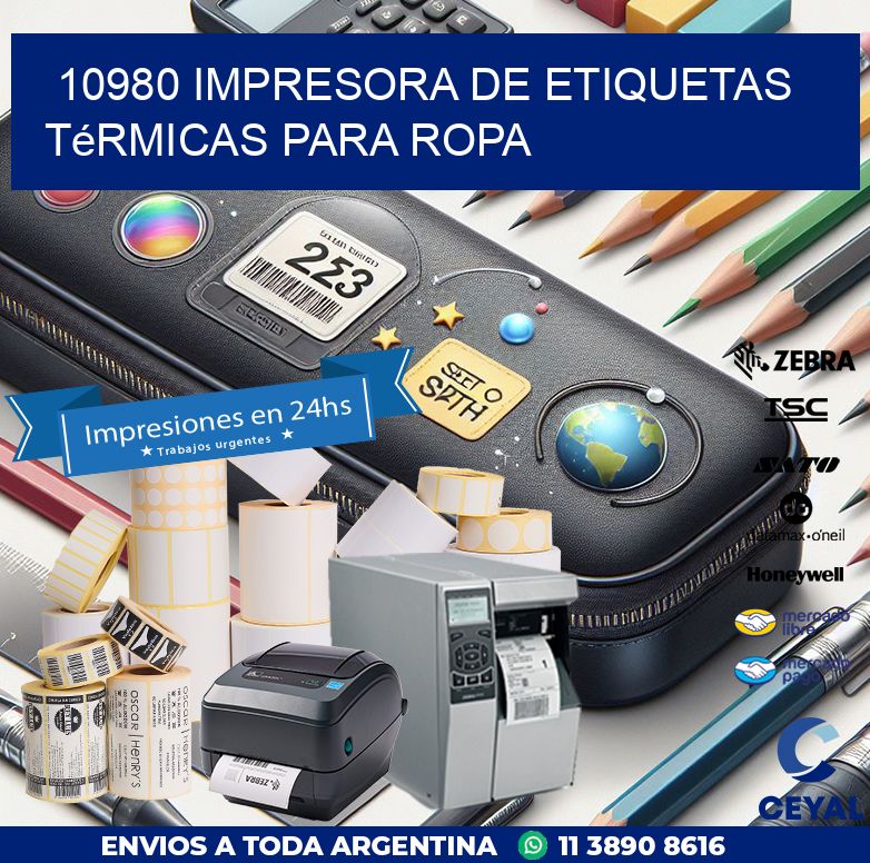 10980 impresora de etiquetas térmicas para ropa