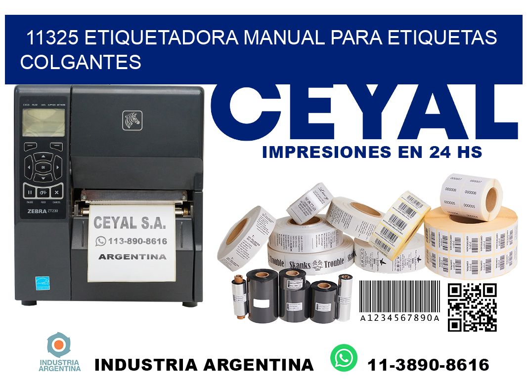 11325 etiquetadora manual para etiquetas colgantes