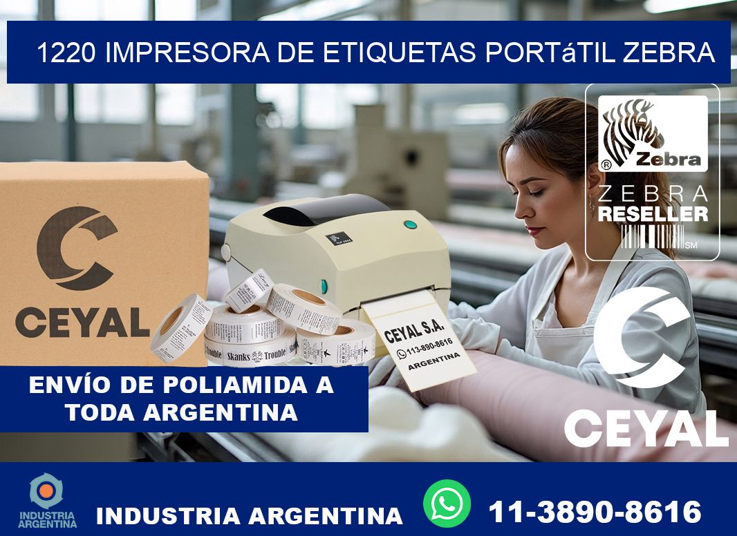1220 impresora de etiquetas portátil Zebra