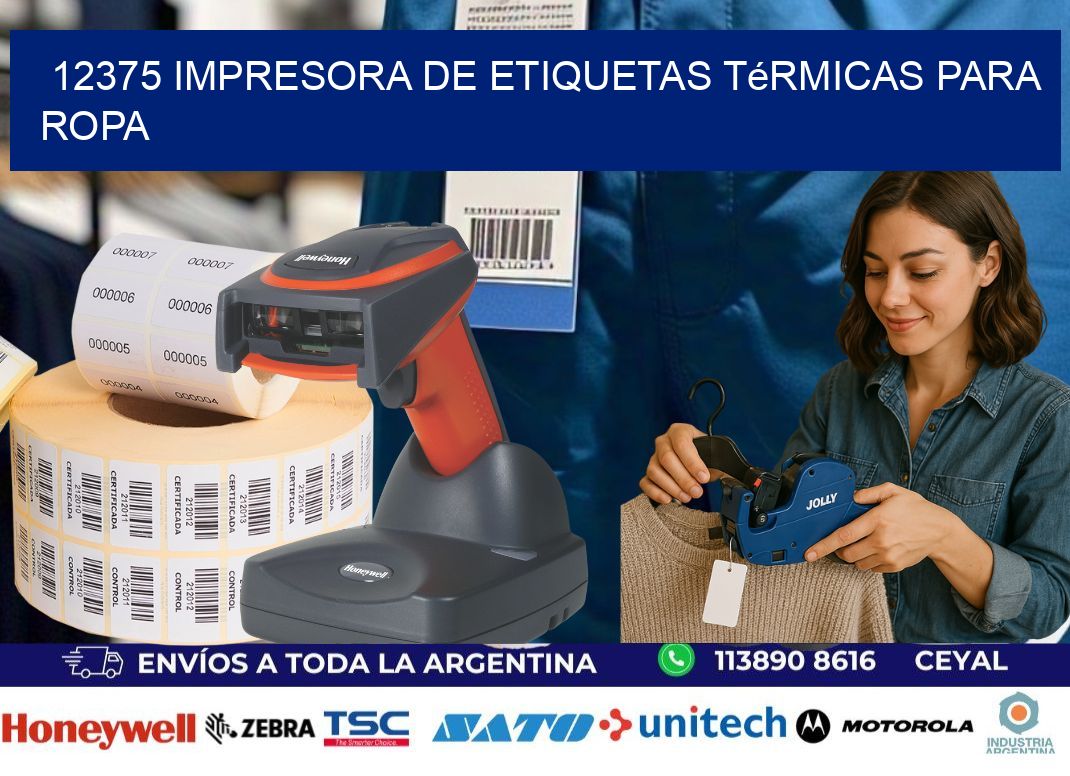 12375 impresora de etiquetas térmicas para ropa