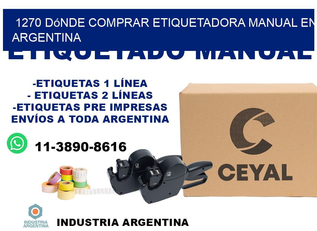 1270 dónde comprar etiquetadora manual en argentina
