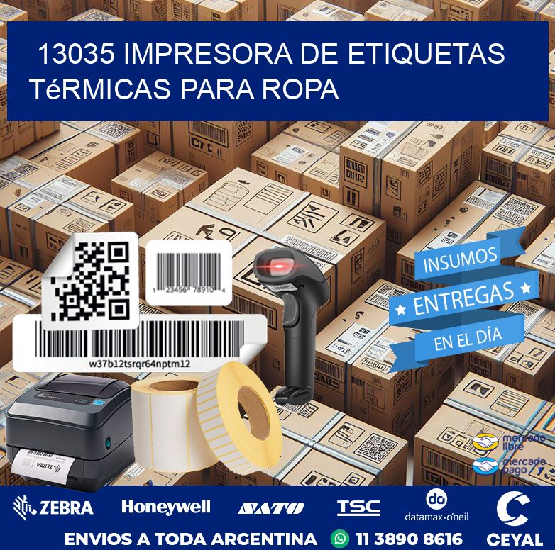 13035 impresora de etiquetas térmicas para ropa