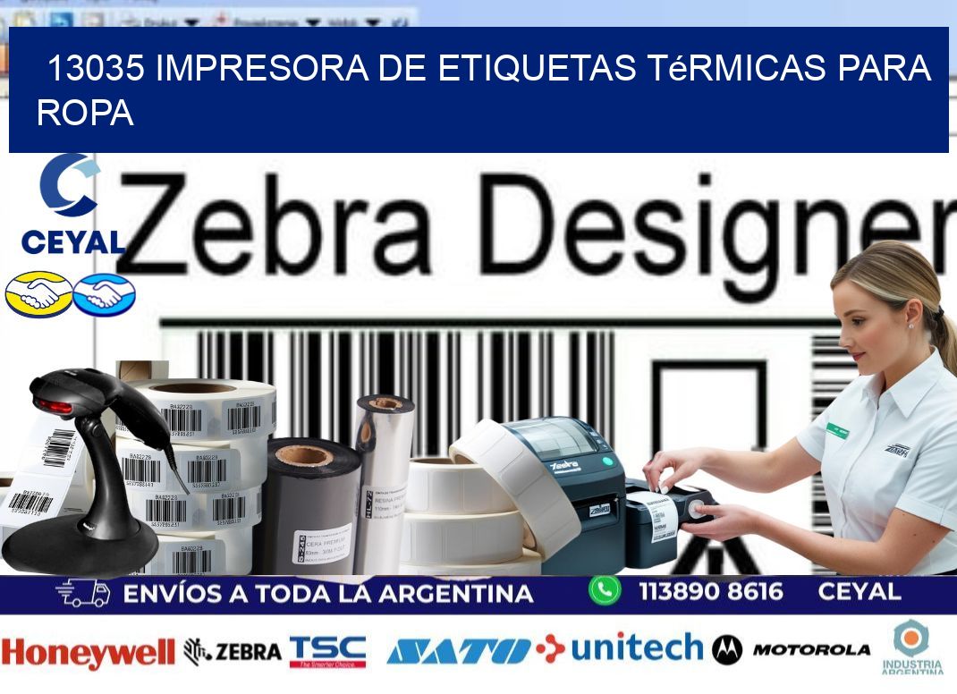 13035 impresora de etiquetas térmicas para ropa