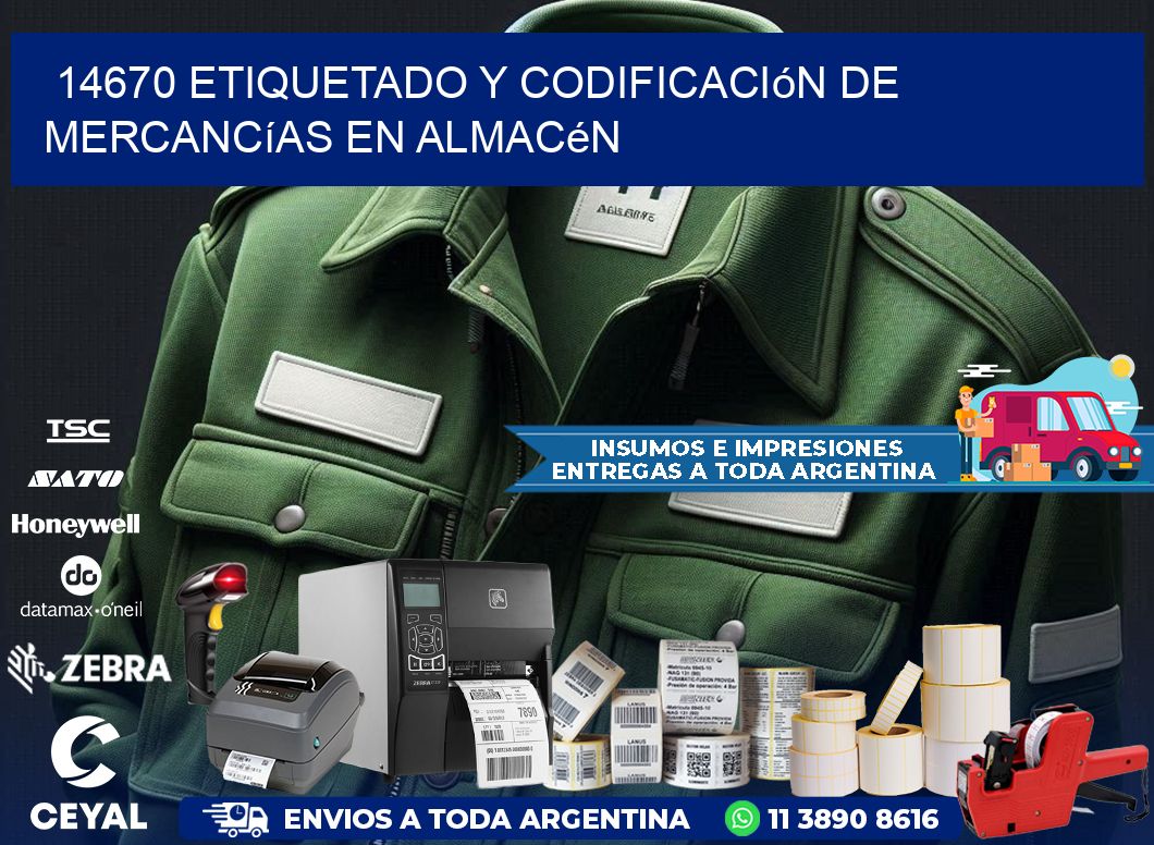 14670 Etiquetado y codificación de mercancías en almacén