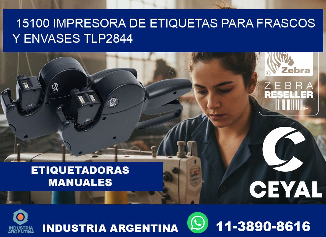 15100 impresora de etiquetas para frascos y envases TLP2844