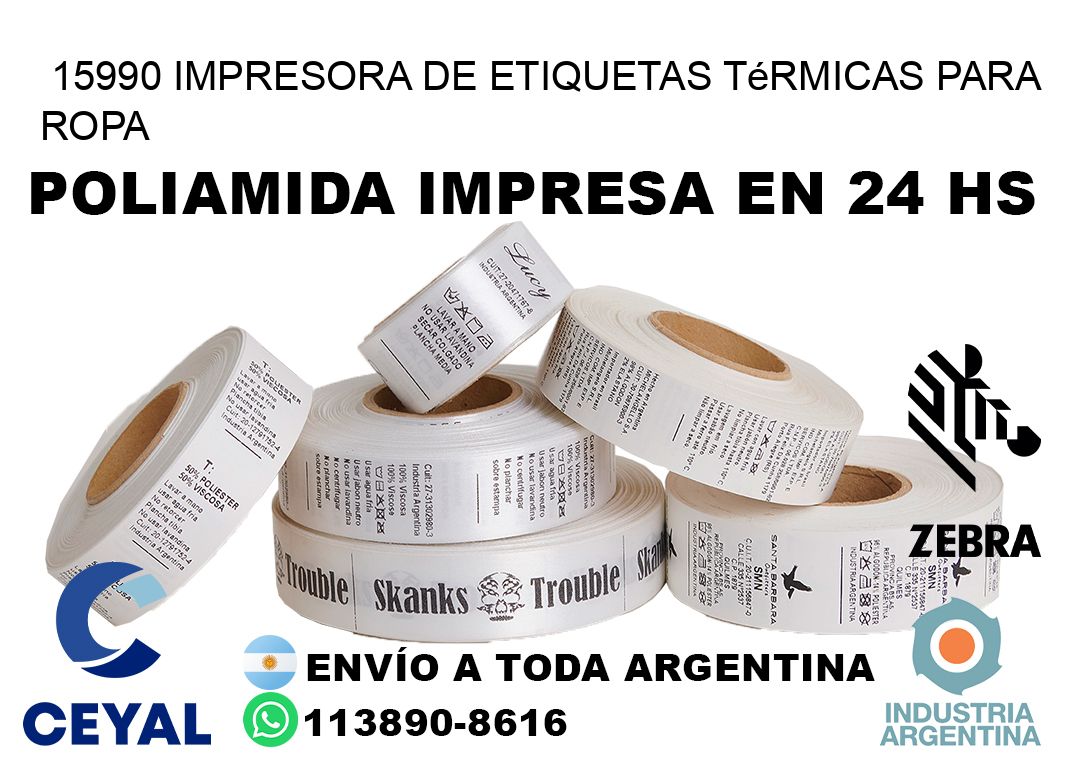15990 impresora de etiquetas térmicas para ropa